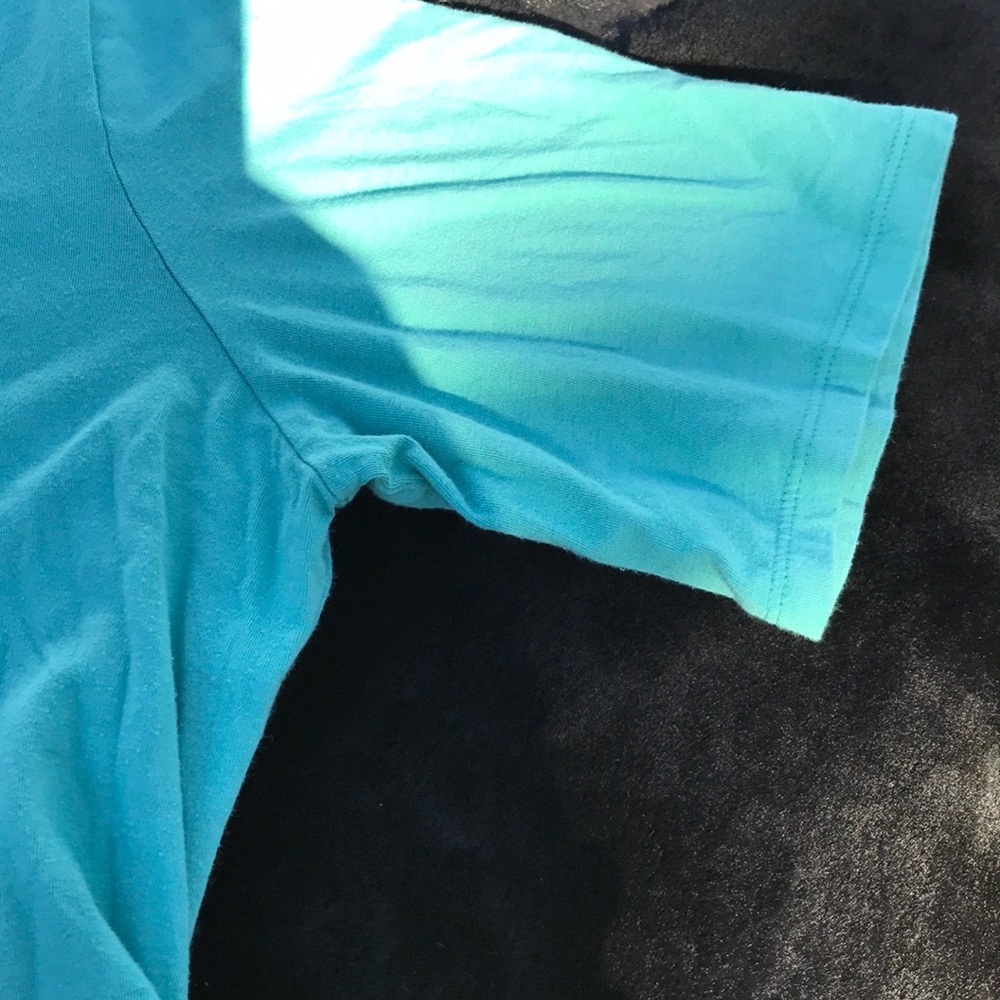 Motherhood Maternity Short Sleeves Ruched Teal Green Tee Top XL